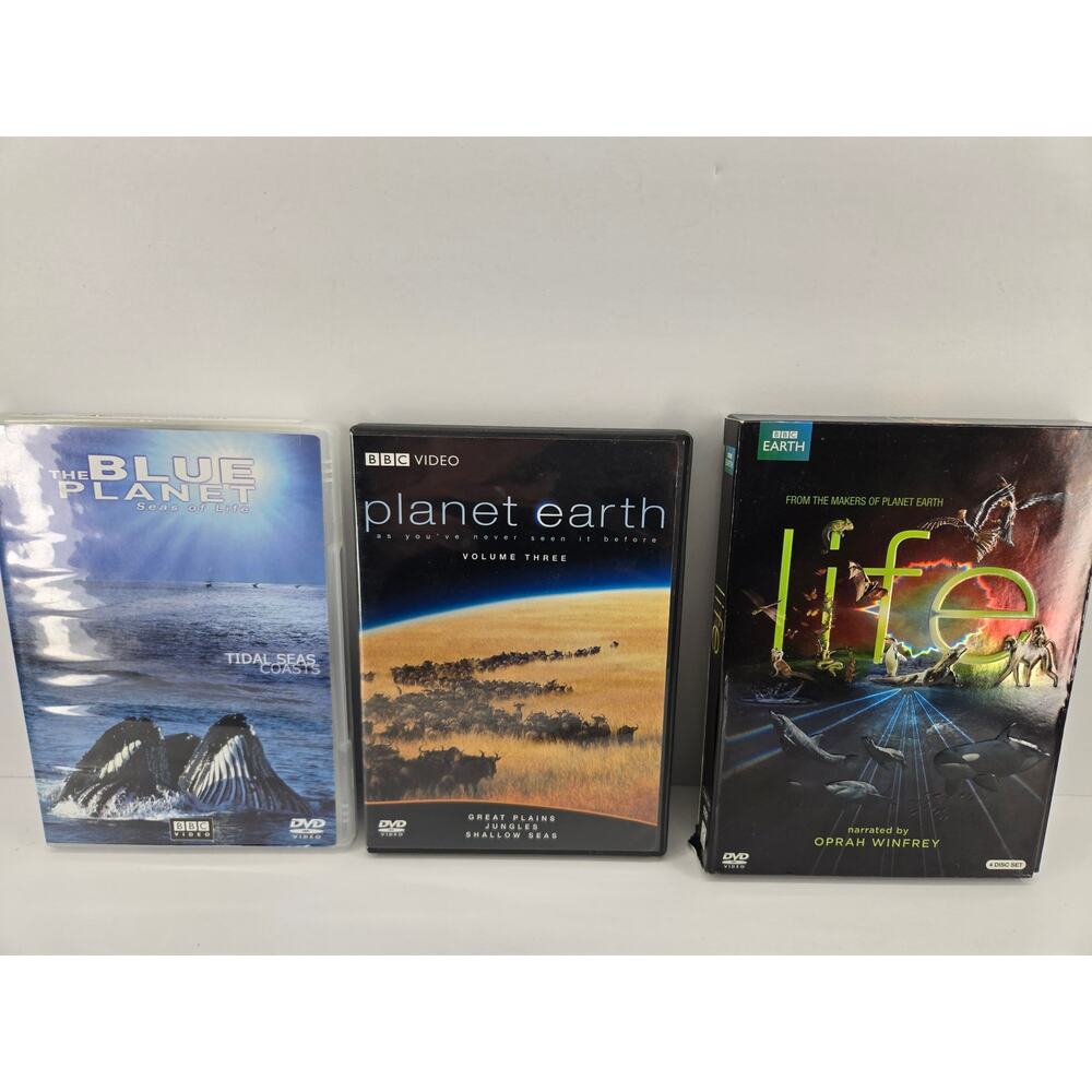 BBC VIDEO DVD PLANET EARTH LOT | LIFE | PLANET EARTH | THE BLUE PLANET